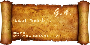 Gabel András névjegykártya